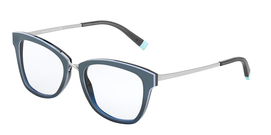 Tiffany TF2186 Square Eyeglasses 8276-BLUE GRADIENT TRANSP BLUE 52-18-140 - Color Map blue