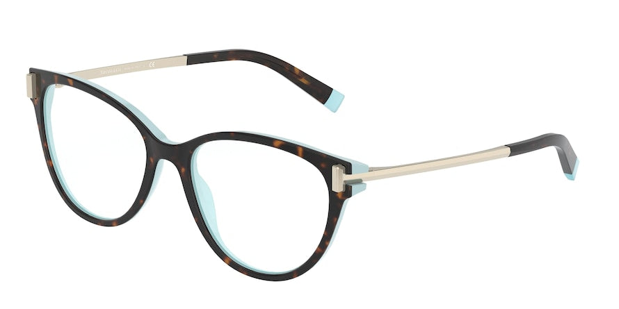 Tiffany TF2193F Phantos Eyeglasses  8134-HAVANA/BLUE 53-17-140 - Color Map havana