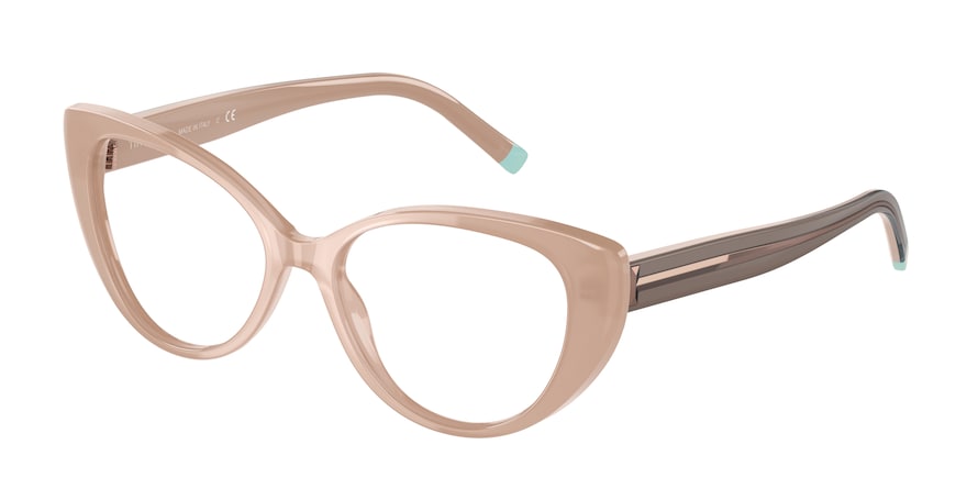 Tiffany TF2213F Cat Eye Eyeglasses 8310-OPAL NUDE 53-16-140 - Color Map honey