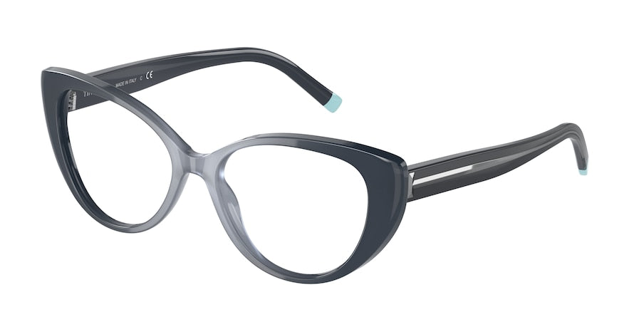 Tiffany TF2213 Cat Eye Eyeglasses 8307-OPAL BLUE 53-16-140 - Color Map blue