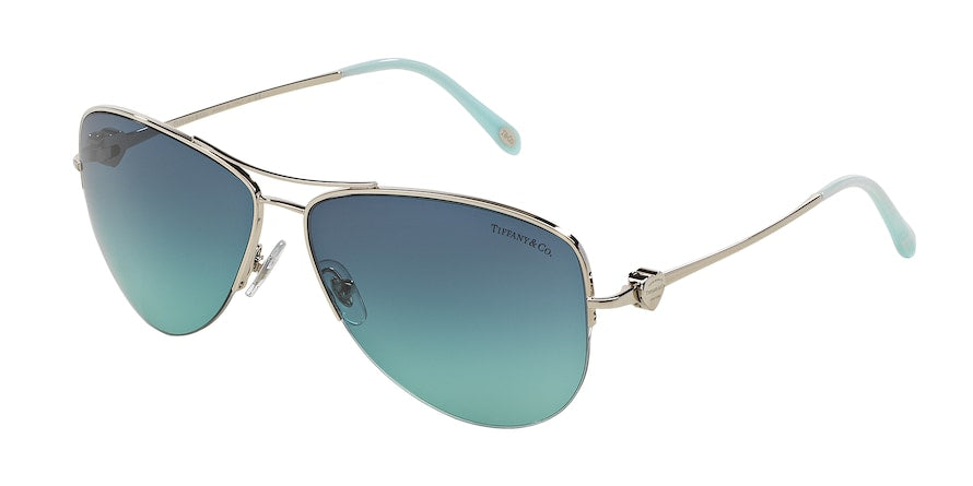 Tiffany TF3021 57 TF3021 Pilot Sunglasses 60029S-SILVER 57-14-135 - Color Map silver