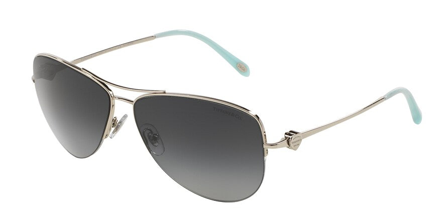 Tiffany TF3021 57 TF3021 Pilot Sunglasses 6037T3-SILVER 60-14-135 - Color Map silver