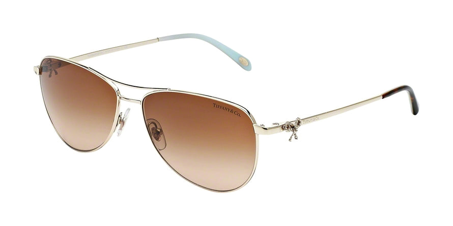 Tiffany TF3044 Pilot Sunglasses 60213B-PALE GOLD 58-14-140 - Color Map gold