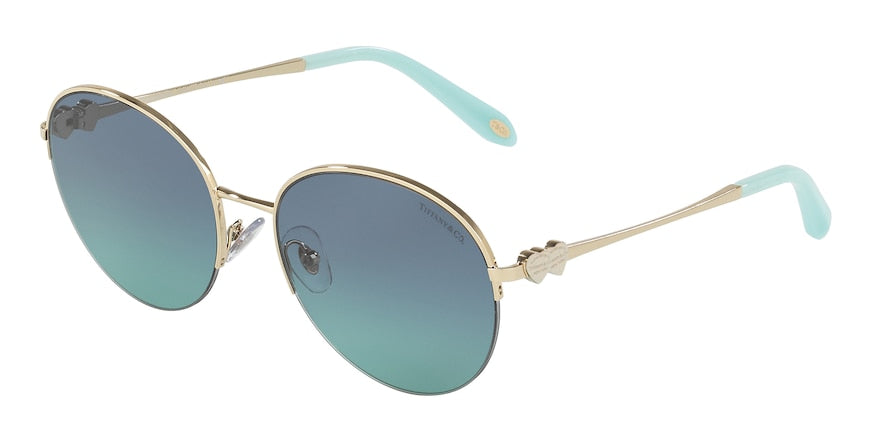 Tiffany TF3053 Round Sunglasses 60219S-PALE GOLD 56-18-140 - Color Map gold