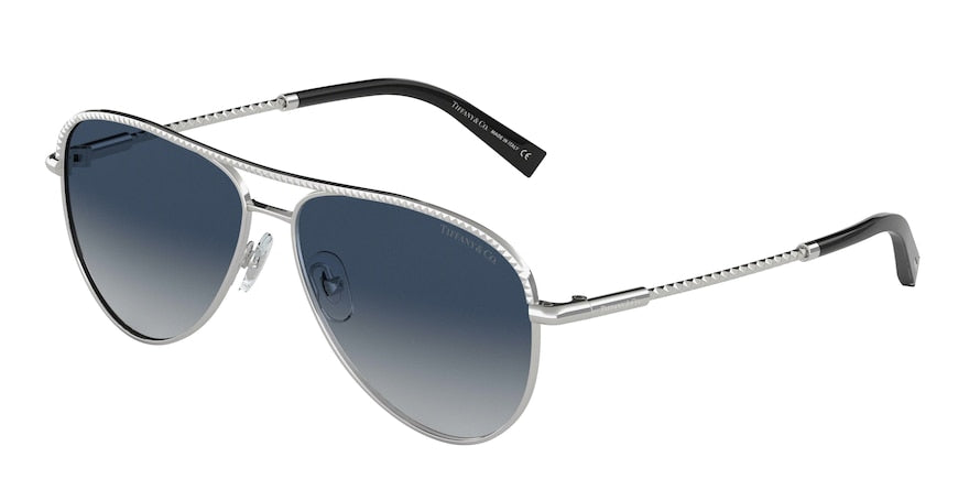 Tiffany TF3062 Pilot Sunglasses  60014L-SILVER 57-13-140 - Color Map silver
