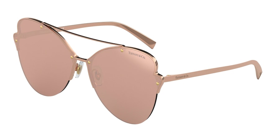 Tiffany TF3063 Butterfly Sunglasses 6105E0-RUBEDO 64-12-140 - Color Map gold