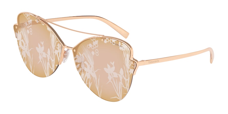 Tiffany TF3063 Butterfly Sunglasses 6140Y5-RUBEDO 64-12-140 - Color Map gold