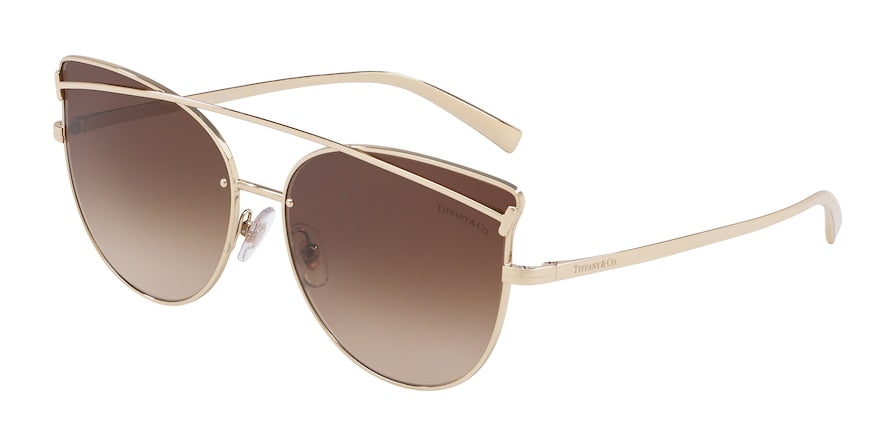 Tiffany TF3064 Irregular Sunglasses 60213B-PALE GOLD 61-15-140 - Color Map gold