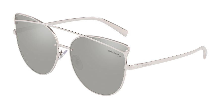 Tiffany TF3064 Irregular Sunglasses 61376G-SILVER 61-15-140 - Color Map silver