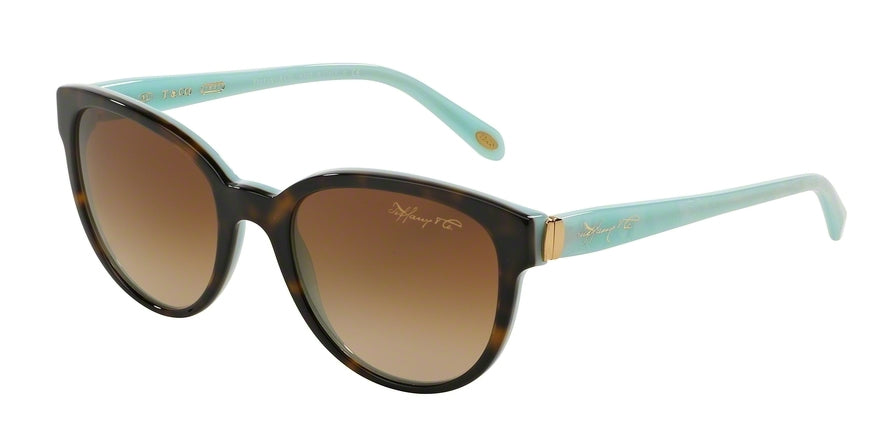 Tiffany TF4109 Phantos Sunglasses  81343B-DARK HAVANA/BLUE 54-20-140 - Color Map havana