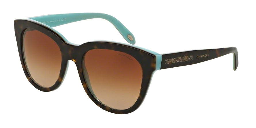 Tiffany TF4112 Square Sunglasses 81343B-HAVANA/BLUE 53-19-140 - Color Map havana