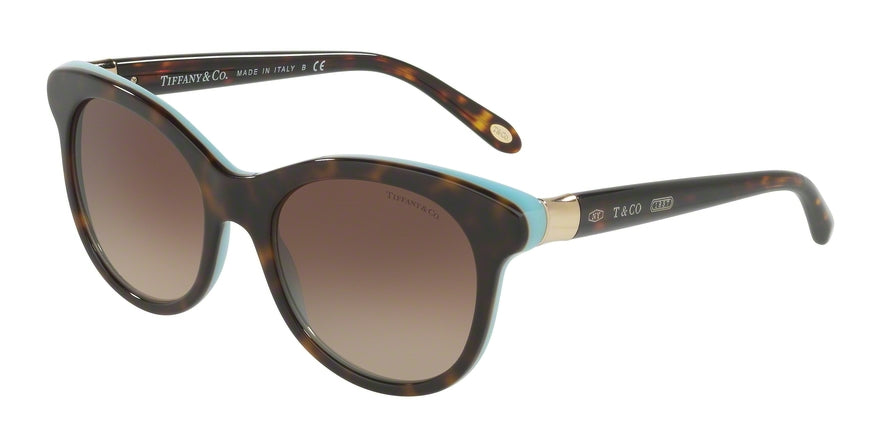 Tiffany TF4125 Round Sunglasses 81343B-HAVANA/BLUE 52-18-140 - Color Map havana