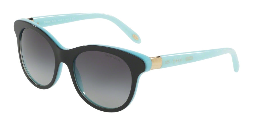 Tiffany TF4125 Round Sunglasses 81633C-BLACK/SHOT/BLUE 52-18-140 - Color Map black