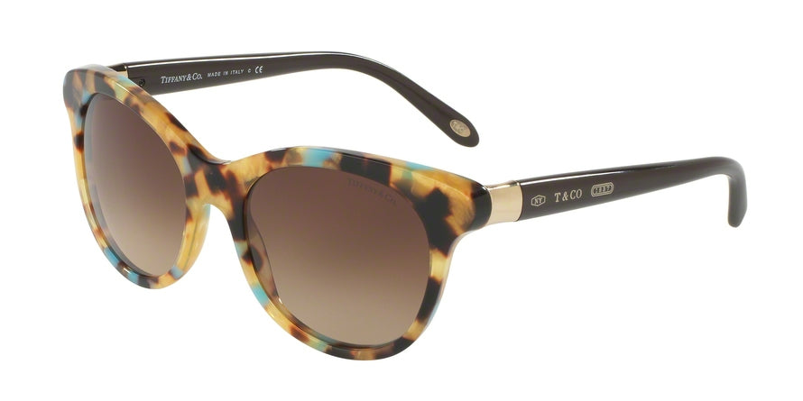 Tiffany TF4125 Round Sunglasses 82143B-YELLOW HAVANASPOTTED BLUE 52-18-140 - Color Map havana