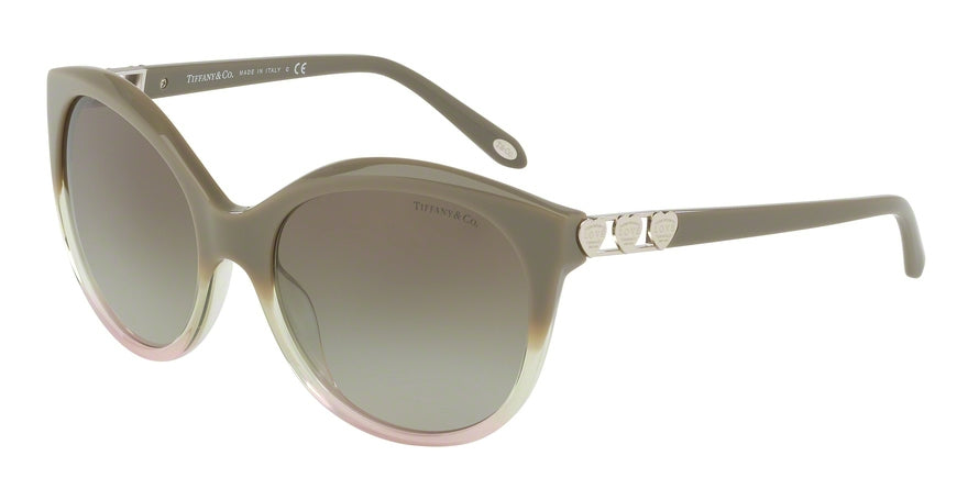 Tiffany TF4133F Round Sunglasses 82263M-GREEN GRADIENT PINK 56-18-140 - Color Map multi