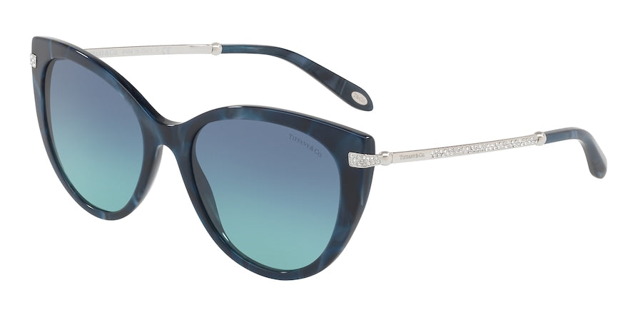 Tiffany TF4143B Cat Eye Sunglasses  82009S-SHELL BLUE 55-18-140 - Color Map blue