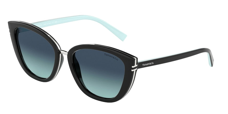 Tiffany TF4152 Cat Eye Sunglasses  80019S-BLACK 55-18-140 - Color Map black