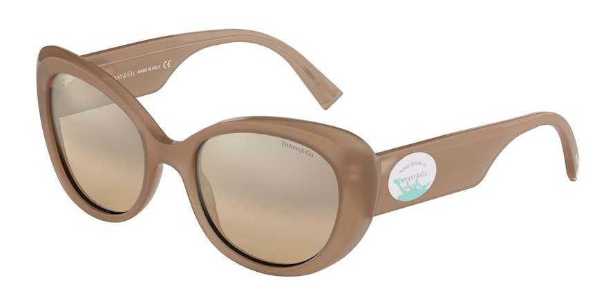 Tiffany TF4153F Oval Sunglasses 82623D-OPAL BEIGE 54-19-140 - Color Map bronze/copper