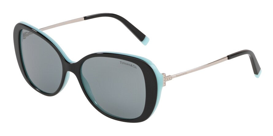 Tiffany TF4156F Butterfly Sunglasses 8055/1-BLACK/BLUE 55-16-140 - Color Map black