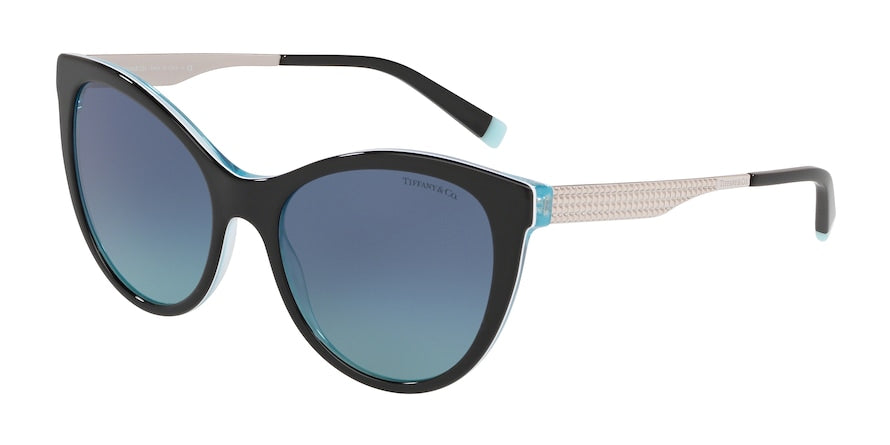 Tiffany TF4159 Butterfly Sunglasses 82749S-BLACK/CRYSTAL BLUE 55-18-140 - Color Map black