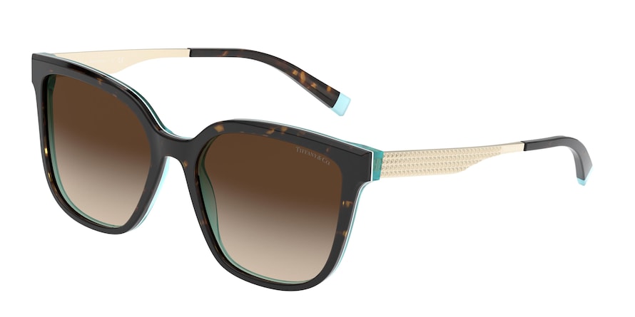 Tiffany TF4165 Square Sunglasses 82753B-HAVANA/WHITE/BLUE 54-17-140 - Color Map havana