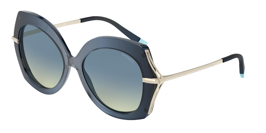 Tiffany TF4169F Irregular Sunglasses  83074M-OPAL BLUE 54-16-140 - Color Map blue