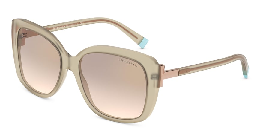 Tiffany TF4171F Square Sunglasses  83134E-IVORY GRADIENT GREY 57-16-140 - Color Map grey