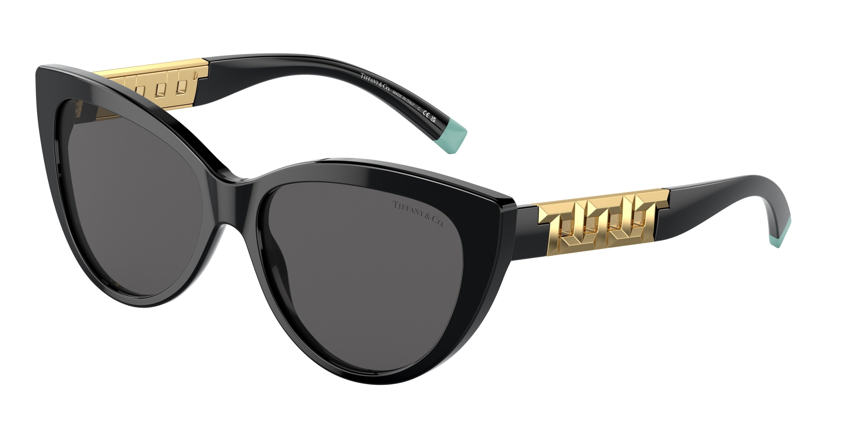 Tiffany TF4196 Cat Eye Sunglasses  8001S4-Black 56-140-16 - Color Map Black
