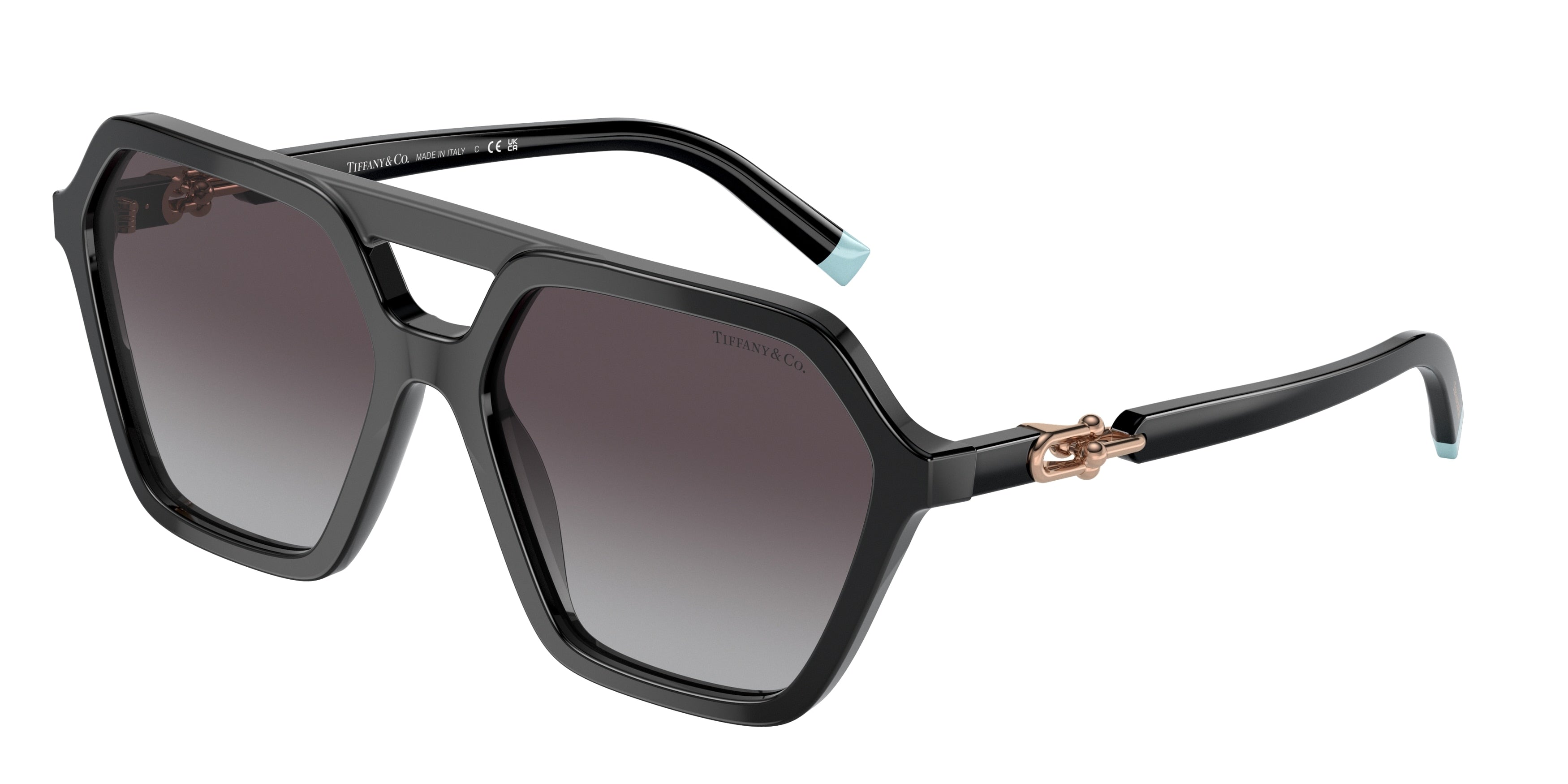Tiffany TF4198 Irregular Sunglasses  80013C-Black 58-140-17 - Color Map Black