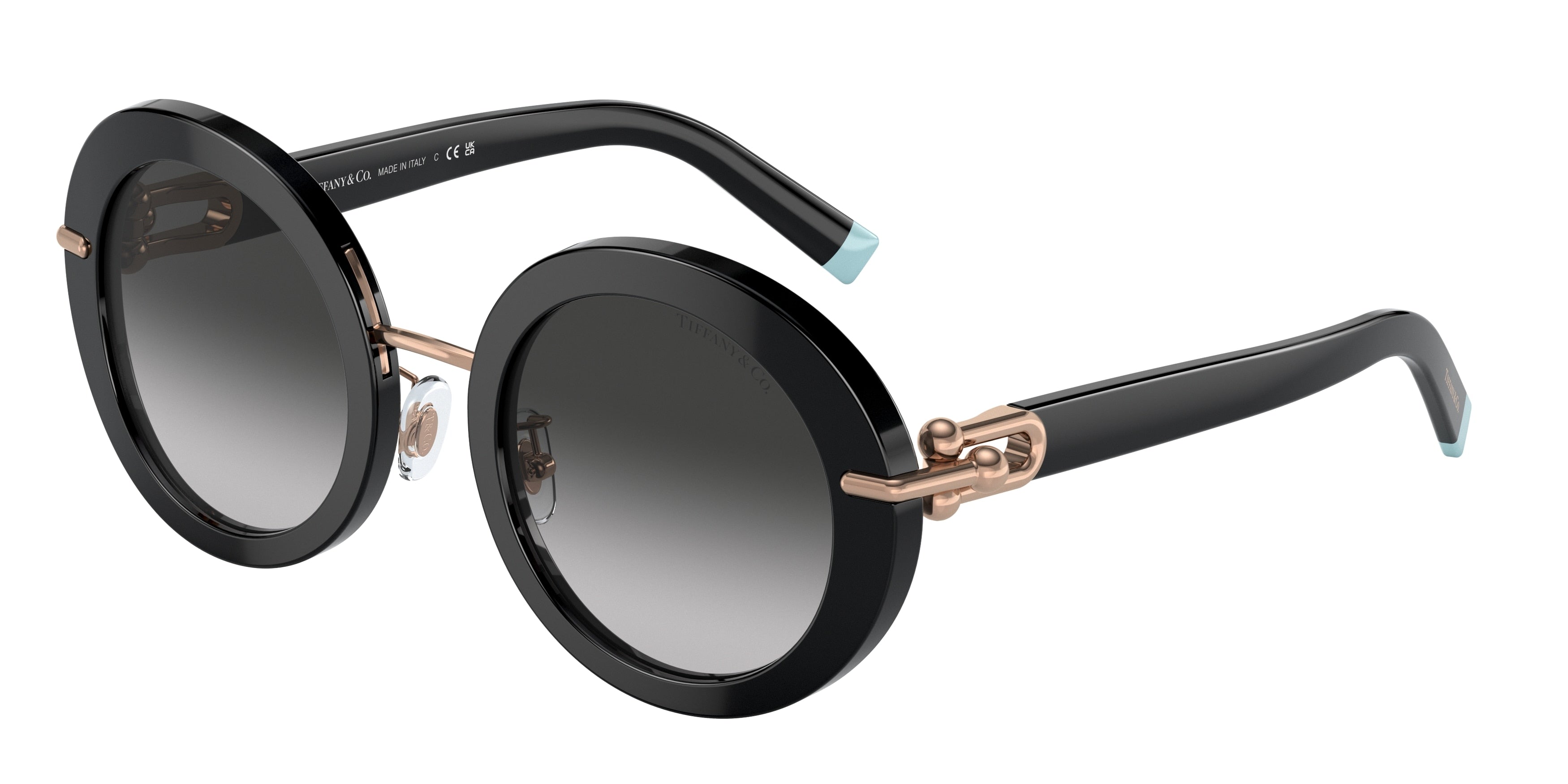Tiffany TF4201 Round Sunglasses  80013C-Black 50-140-24 - Color Map Black