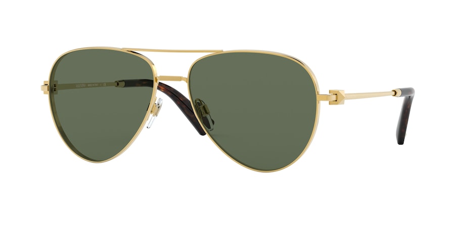 Valentino VA2034 Pilot Sunglasses  300271-GOLD 57-16-140 - Color Map gold