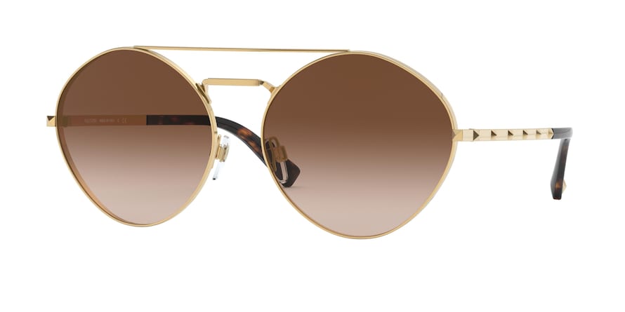 Valentino VA2036 Round Sunglasses 300213-GOLD 61-17-140 - Color Map gold
