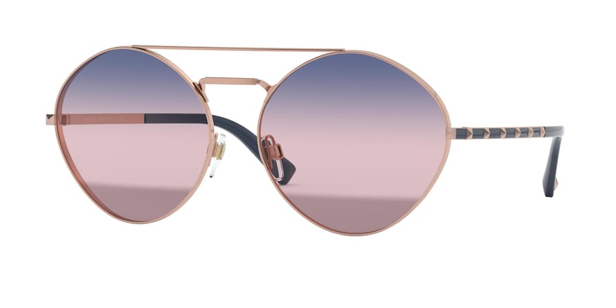 Valentino VA2036 Round Sunglasses 3004E6-ROSE GOLD 61-17-140 - Color Map gold