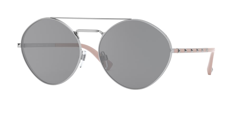 Valentino VA2036 Round Sunglasses 30066G-SILVER 61-17-140 - Color Map silver