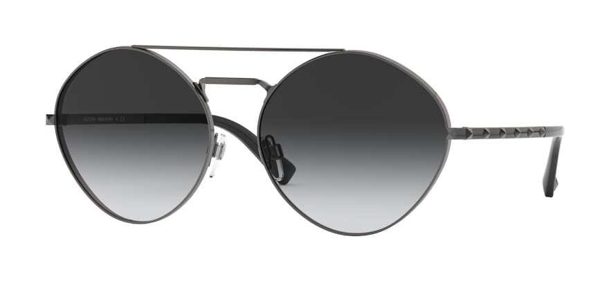 Valentino VA2036 Round Sunglasses 30398G-RUTHENIUM 61-17-140 - Color Map multicolor