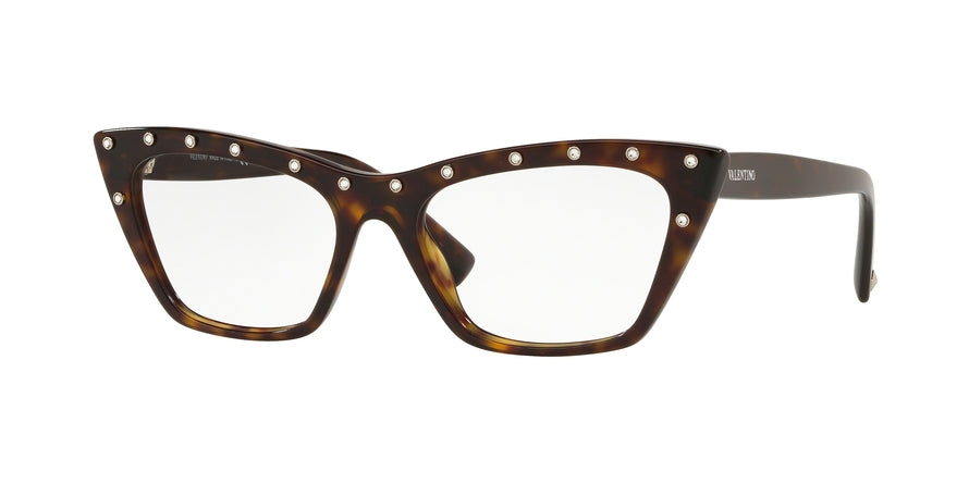 Valentino VA3031 Cat Eye Eyeglasses  5002-HAVANA 54-17-140 - Color Map brown