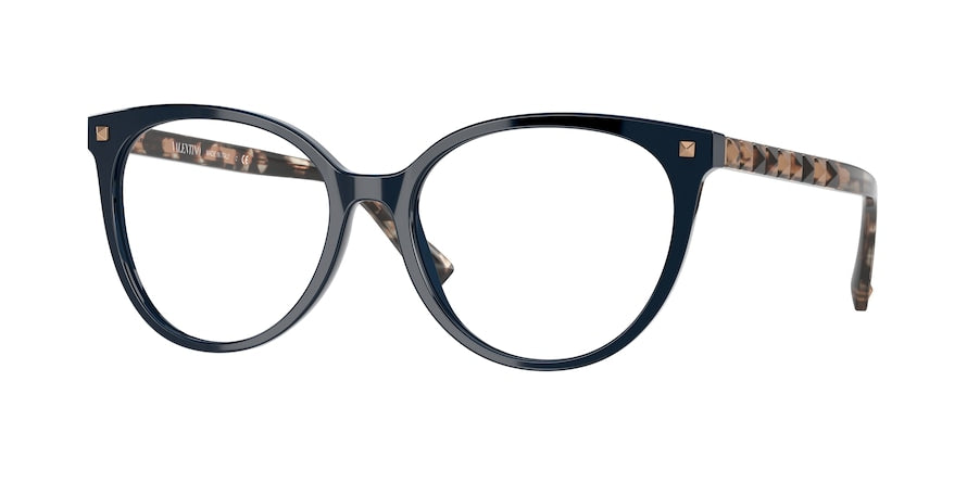 Valentino VA3075 Round Eyeglasses 5034-BLUE 55-17-140 - Color Map blue