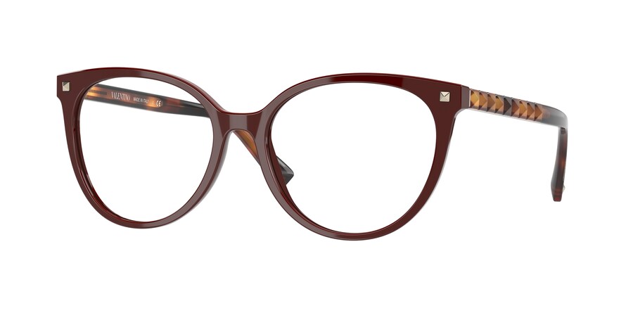 Valentino VA3075 Round Eyeglasses 5120-RED 55-17-140 - Color Map red
