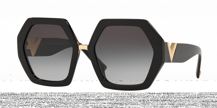 Valentino VA4053 Irregular Sunglasses  50018G-BLACK 57-20-140 - Color Map black