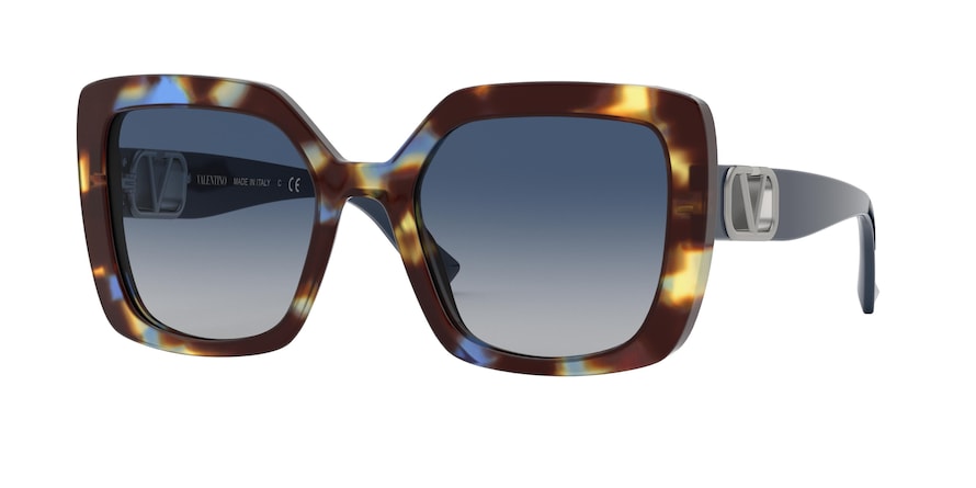 Valentino VA4065 Square Sunglasses 50684L-HAVANA BROWN BLUE 53-20-140 - Color Map light brown