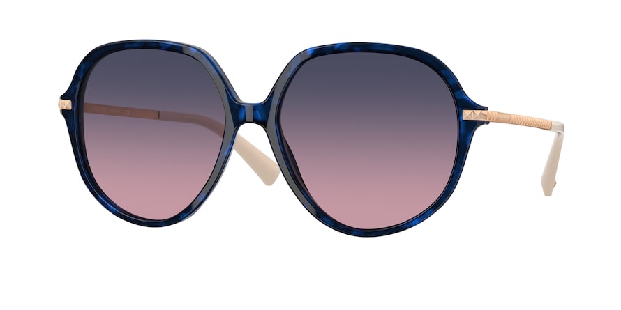 Valentino VA4099F Irregular Sunglasses 5031I6-BLUE HAVANA 57-16-140 - Color Map blue