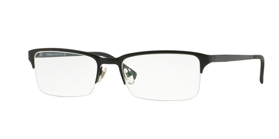 Versace VE1223 Rectangle Eyeglasses  1261-MATTE BLACK 54-18-140 - Color Map black