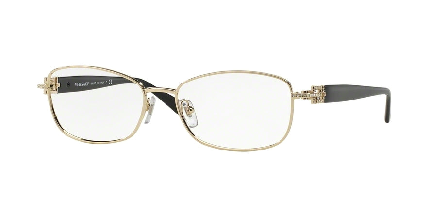 Versace VE1226B Rectangle Eyeglasses  1252-LIGHT GOLD 54-16-135 - Color Map gold