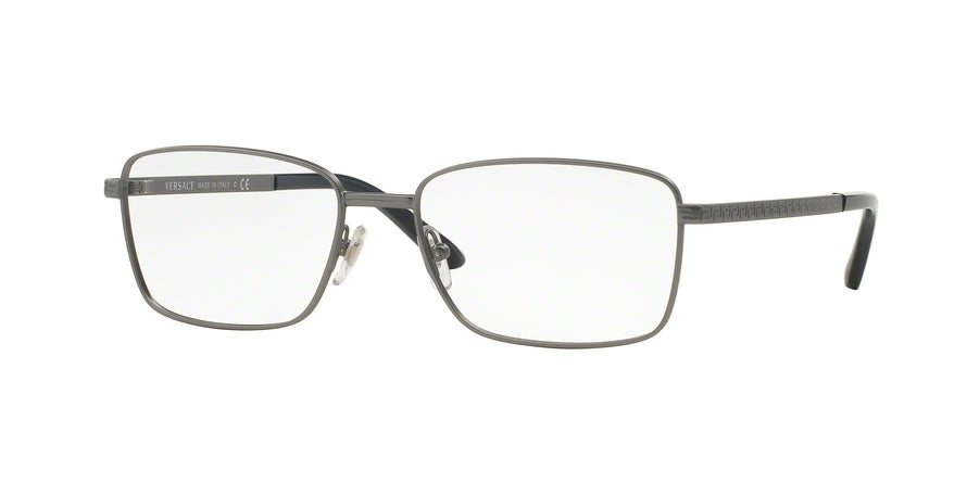 Versace VE1227 Rectangle Eyeglasses 1351-MATTE GUNMETAL 55-17-145 - Color Map gunmetal
