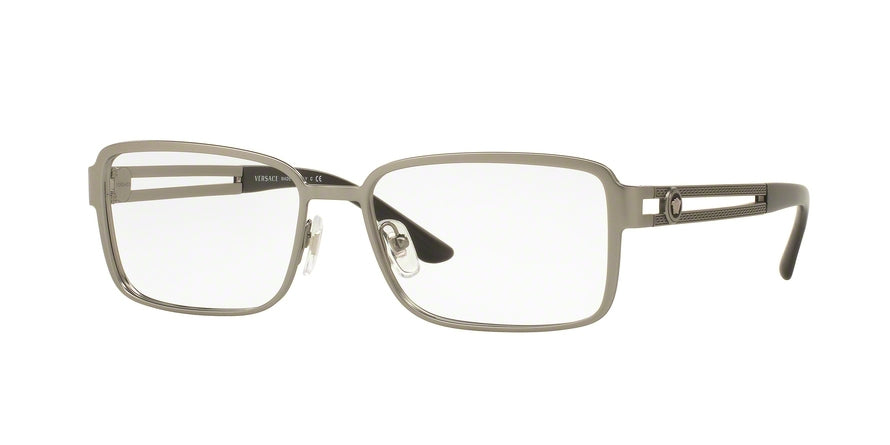 Versace VE1236 Rectangle Eyeglasses 1351-MATTE GUNMETAL 55-16-140 - Color Map gunmetal