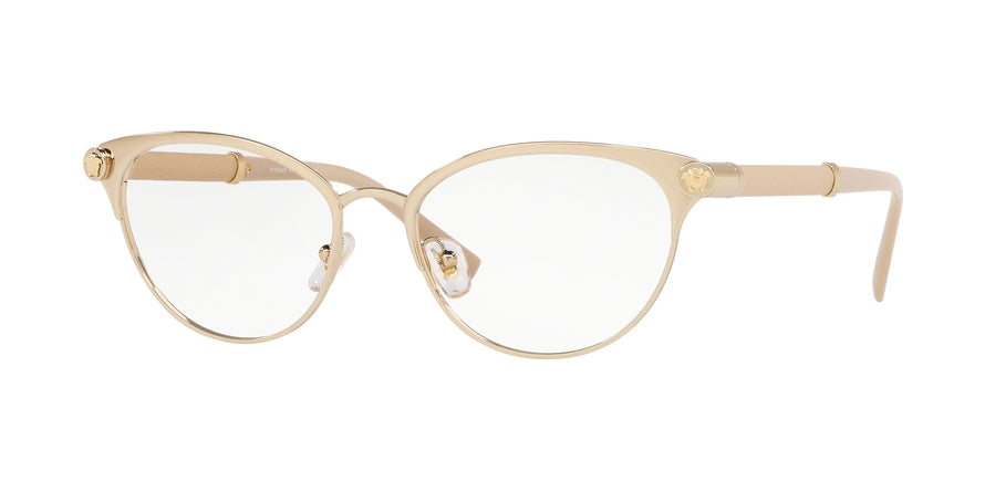 Versace V-ROCK VE1259Q Cat Eye Eyeglasses  1252-PALE GOLD 54-17-140 - Color Map gold