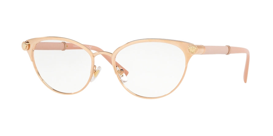 Versace V-ROCK VE1259Q Cat Eye Eyeglasses 1412-PINK GOLD 54-17-140 - Color Map gold