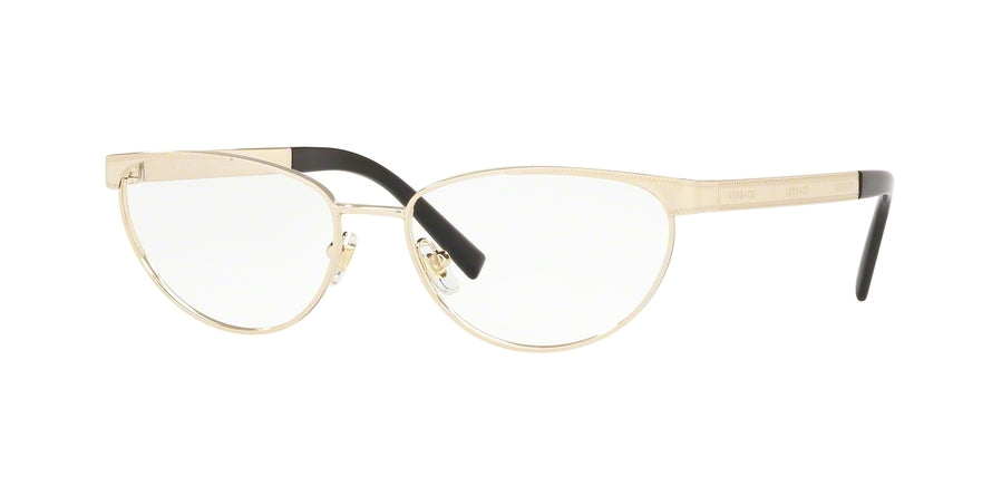 Versace VE1260 Cat Eye Eyeglasses 1252-PALE GOLD 54-16-140 - Color Map gold
