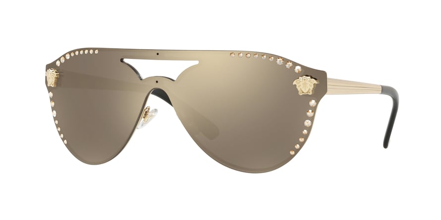 Versace VE2161B Irregular Sunglasses 12525A-PALE GOLD 42-142-140 - Color Map gold