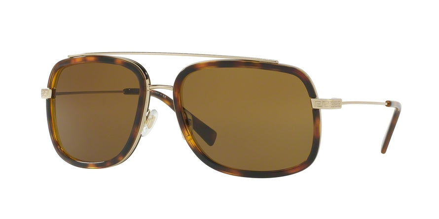Versace VE2173 Square Sunglasses 139173-PALE GOLD/HAVANA 60-18-135 - Color Map brown